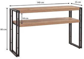 ΚΟΝΣΟΛΑ ATLAS MEGAPAP ΜΕΤΑΛΛΙΚΗ - ΜΕΛΑΜΙΝΗΣ ΧΡΩΜΑ ATLANTIC PINE 140X35X80ΕΚ.