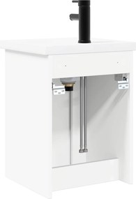 vidaXL Μονάδα μπάνιου με βρύση Λευκός 42 x 40 x 74,5 εκ