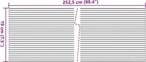 vidaXL Περιφράξεις Προστατευτικές 10 Τεμ. Γκρι 252,5 x 19 εκ. από PVC