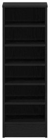 vidaXL Παπουτσοθήκη Μαύρη Δρυς 31,5x35x90 εκ. Κατασκευασμένη από Ξύλο