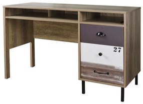Liberta NUMBER ΓΡΑΦΕΙΟ 1ΠΟΡΤΑ SONOMA ΛΕΥΚΟ ΓΚΡΙ 120x48xH75cm 120x48xH75cm 28-0235