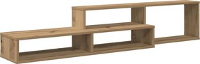 vidaXL ΡάφιΤηλεόρασηςΤοίχου 150x25x28,5εκ Επεξεργασμένο ξύλο