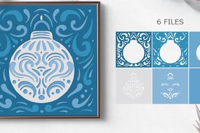 Σετ των 3 Intra απο ξύλο plywood 3mm-4mm πάχος Christmas Layered Paper Cut / Christmas Δίασταση 15x15 cm INTRAFABR-85929277