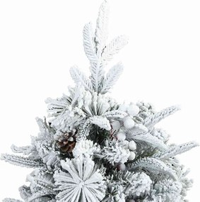 vidaXL Τεχνητό Χριστουγεννιάτικο Δέντρο με Χιόνι με βάση Λευκό 120 cm
