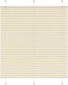 vidaXL Πλισέ περσίδα Κρέμα 115x100 cm Πλάτος υφάσματος 114,4 cm