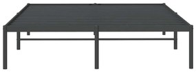 vidaXL Πλαίσιο Κρεβατιού Μαύρο 140 x 200 εκ. Μεταλλικό