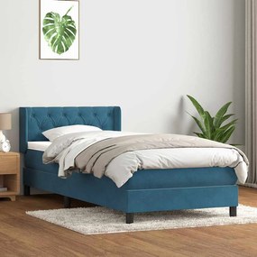 ΚΡΕΒΑΤΙ BOXSPRING ΜΕ ΣΤΡΩΜΑ ΣΚΟΥΡΟ ΜΠΛΕ 80X220 ΕΚ. ΒΕΛΟΥΔΙΝΟ 3318391