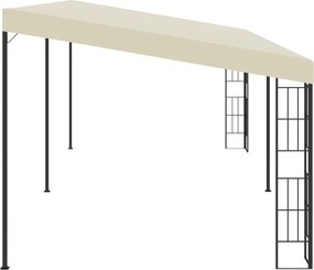 vidaXL Κιόσκι Επιτοίχιο 3 x 6 μ. Κρεμ Υφασμάτινο