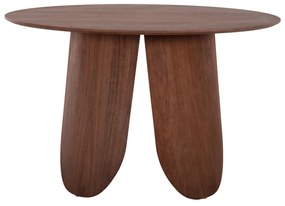 ΤΡΑΠΕΖΙ ΣΤΡΟΓΓΥΛΟ DENTY HM9612.02 MDF ΜΕ ΚΑΠΛΑΜΑ ΔΡΥΟΣ-ΧΡΩΜΑ ΚΑΡΥΔΙ Φ120x75Υεκ.