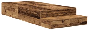vidaXL Κρεβάτι Αποθήκευσης Γηραιού Ξύλου 90x200 εκ