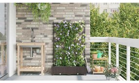 vidaXL Ζαρντινιέρες κήπου Καφέ 80 x 40 x 126 cm Ατσάλι