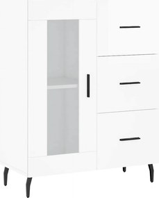 vidaXL Ντουλάπι Γυαλιστερό Λευκό 69,5x34x90 εκ. Επεξεργασμένο Ξύλο