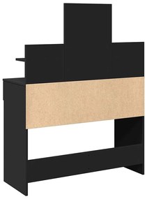 vidaXL Μπουντουάρ με LED Μαύρο 100x40x130 εκ.