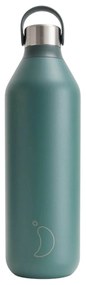Μπουκάλι Θερμός Series 2 Chilly's με χωρητικότητα 1000ml και διατήρηση θερμοκρασίας 12h ζεστό / 24h κρύο - Pine Green
