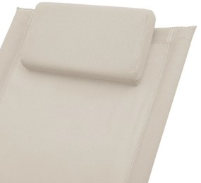 vidaXL Ξαπλώστρα Παιδική Κρεμ Ατσάλινη