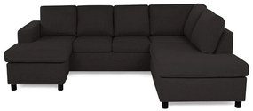 Γωνιακός Καναπές Scandinavian Choice C153, Μαύρο, Ανθρακί, 254x194x82cm, Πόδια: Πλαστική ύλη | Epipla1.gr
