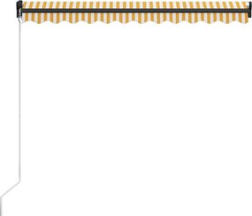vidaXL Χειροκίνητη τέντα με ηλιακό LED 3 x 2,5 m