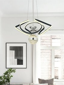 Stewehome Drone LED κρεμαστό φωτιστικό ανθρακί 40x40x70 cm