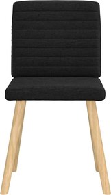 vidaXL Καρέκλες Τραπεζαρίας 4 τεμ. Μαύρες Υφασμάτινες