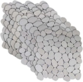 vidaXL Πέτρες Pebble Λευκό 30 x 30 cm Πέτρες Ποταμού