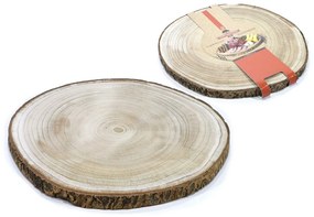 Δίσκος Σερβιρίσματος Αλλαντικών/Τυριών Κορμός Δέντρου Φ33x2.5cm - 06510251