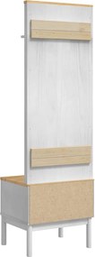 vidaXL Ντουλάπα διαδρόμου FLORO Λευκό 50 x 40 x 158 εκ