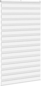 vidaXL Ζέβρα τυφλή Λευκό Πλάτος υφάσματος 125,9 εκ. Πολυεστέρας