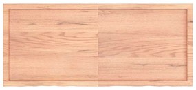 vidaXL Ράφι Τοίχου Ανοιχτό Καφέ 140x60x(2-6)εκ. Επεξ. Μασίφ Ξύλο Δρυός