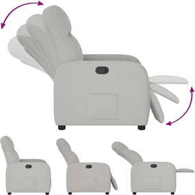 vidaXL Ανακλινόμενη καρέκλα Γκρι σύννεφο Ύφασμα