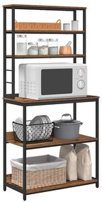 vidaXL Ράφι Κουζίνας Παλιό Ξύλο 80 x 40 x 168 εκ Επεξεργασμένο ξύλο