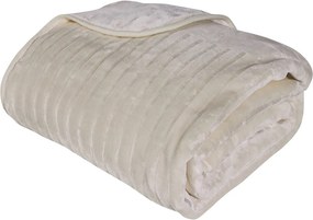 Κουβέρτα Βελουτέ Υπέρδιπλη (220x240) Das Home Velour 1351 Ivory