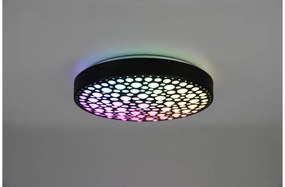 Πλαφονιέρα Φωτιστικό Οροφής LED RGBW 22W Dimmer 3CCT Εφέ Chizu Trio Lighting-R67161132-Μαύρο R67161132