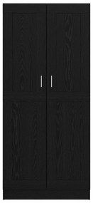 vidaXL Βιβλιοθήκη Μαύρη δρυς 82.5 x 30.5 x 185 cm Επεξεργασμένο ξύλο