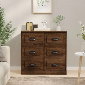 vidaXL Μπουφές Καφέ Δρυς 70x35,5x67,5 εκ. από Επεξεργασμένο Ξύλο