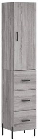 vidaXL Μπουφές Sonoma Γκρι 34,5 x 34 x 180 εκ. από Επεξεργασμένο Ξύλο