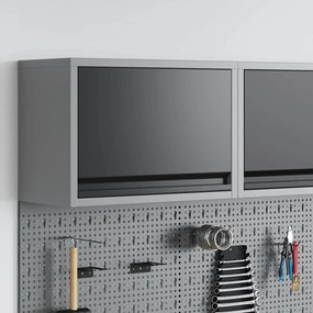 vidaXL Ντουλάπα Εργαλείων Μαύρο και γκρι 50 x 25 x 35 εκ.