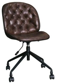Καρέκλα Γραφείου DKD Home Decor 47,5 x 57,5 x 83 cm Σκούρο καφέ πολυπροπυλένιο