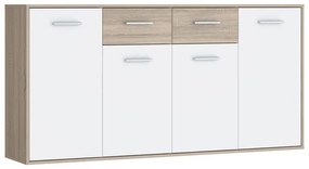 Intrahome Μπουφές Drepen Intrahome μελαμίνη σε λευκό και sonoma χρώμα 162.3x34.2x81.7εκ | SKU: INTRAPA-429111133