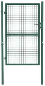 vidaXL Πόρτα Περίφραξης Πράσινη 100x150 εκ. από Ατσάλι
