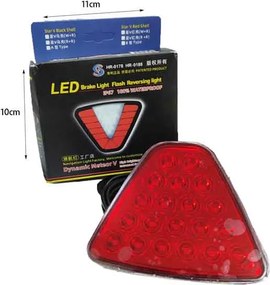 Φως Στοπ Τριγωνικό LED 24V – Αδιάβροχο IP67 - LED Brake Light Flash Reversing Light