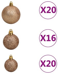 vidaXL Χριστουγεννιάτικο Δέντρο Τεχν. LED/Μπάλες/Χιόνι Πράσινο 400 εκ.