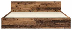 vidaXL Σκελετός Κρεβατιού Παλιό Ξύλο 180 x 200 cm Επεξεργασμένο ξύλο