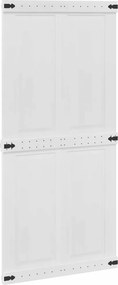 vidaXL Πόρτα αχυρώνα CORONA 100 x 210 cm Μασίφ Ξύλο Πεύκου Λευκό