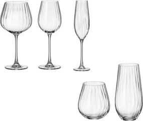 Σετ Κρυστάλλινα Ποτήρια Columba Optic - Crystal Bohemia  – 30τμχ