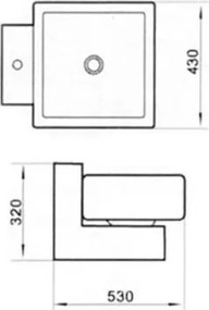 Acquaform Art Square 43x52 - Νιπτήρας μπάνιου