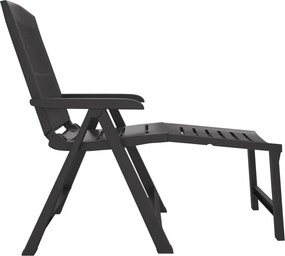 vidaXL Ξαπλώστρα Ανθρακί Πλαστική