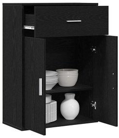 vidaXL Πλαϊνό γραφείο Μαύρη δρυς 79 x 38 x 80 εκ. Επεξεργασμένο ξύλο