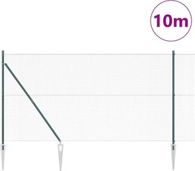 vidaXL Συρματόπλεγμα με ακίδες 10 x 1,5 m Χάλυβας με επικάλυψη PVC