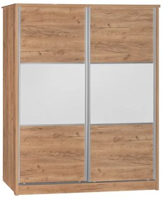 Intrahome Ντουλάπα ρούχων Chase Intrahome δίφυλλη με συρόμενες πόρτες χρώμα oak 152.5x56.5x185εκ | SKU: INTRAPA-350111131