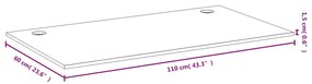 vidaXL Επιφάνεια Γραφείου 110 x 60 x 1,5 εκ. από Μπαμπού